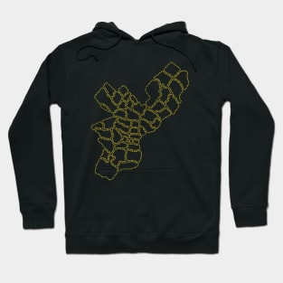 Philadelphia Zipcode Map (yellow) Hoodie